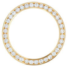 4.5 Carats Channel Set 34 mm Real Diamond Bezel To Fit Breitling Rolex Date Watch Yellow Gold 18K