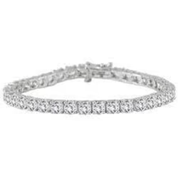 4.5 Ct Round Cut Real Diamond Tennis Bracelet Solid White Gold Jewelry