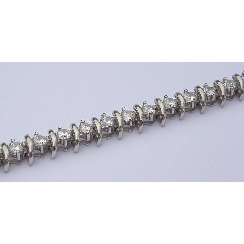 4.50 Carat Real Diamond Tennis Bracelet Jewelry Antique Style S Link2