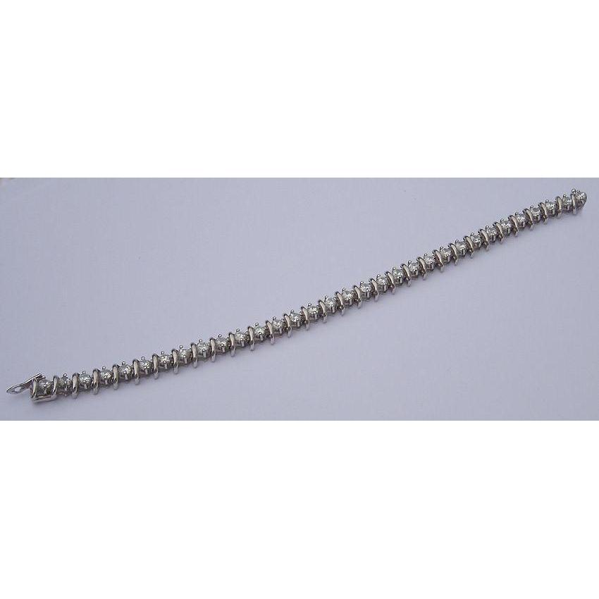 4.50 Carat Real Diamond Tennis Bracelet Jewelry Antique Style S Link3