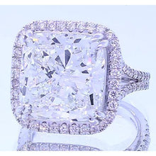 4.50 Carats Cushion Natural Diamond Halo Anniversary Ring 