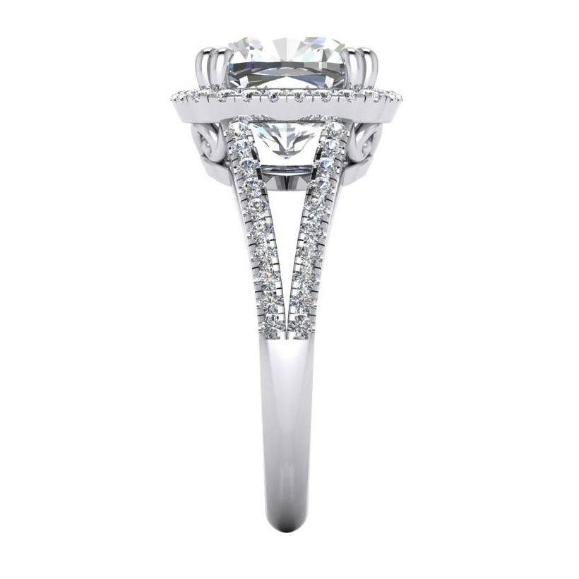 4.50 Carats Cushion Natural Diamond Anniversary Ring Jewelry