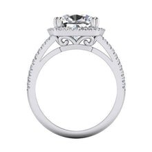  Carats Cushion Natural Diamond Halo Anniversary Ring Jewelry