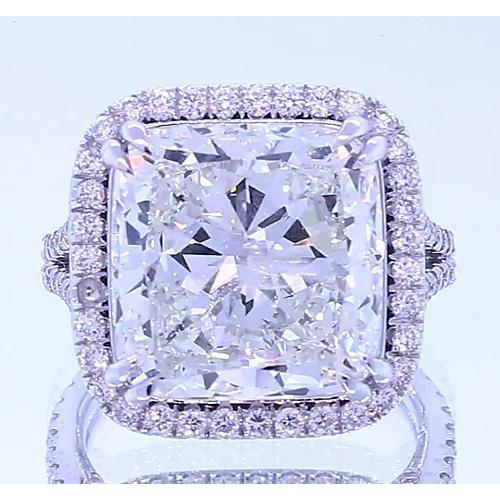 4.50 Carats Cushion Natural Diamond Halo Anniversary Ring Jewelry