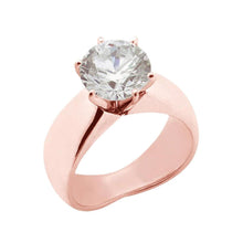 4.50 Carats Large `Real Diamond Solitaire Engagement Ring New