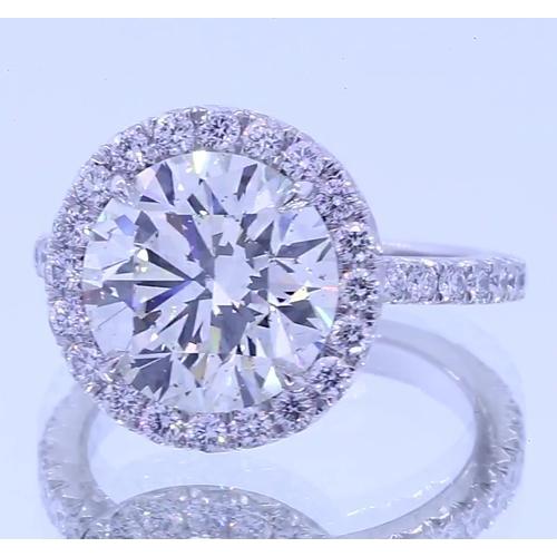 4.50 Carats Round Natural Diamond Anniversary Ring Setting