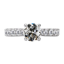 4.50 Carats Round Old Miner Real Natural Earth Mined Diamond Wedding Ring 14K White Gold