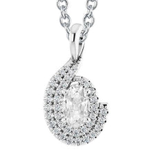 4.50 Carats Women Halo Oval Genuine Diamond Old Miner Slide Pendant 14K