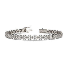 4.50 Ct Round Shaped Real Diamond Tennis Bracelet 14K White Gold Jewelry