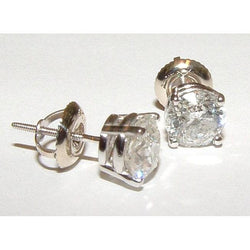 4.51 Cts F Vvs1 Natural Diamond Round Platinum Stud Earrings