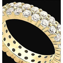 4.60 Carat Natural Diamond Eternity Band Ring Yellow Gold Jewelry