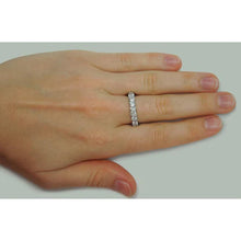 4.68 Carats Round Brilliant Real Natural Earth Mined Diamonds Eternity Band White Gold 14K