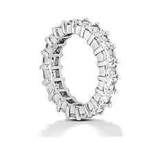 4.75 Carats Natural Diamonds Eternity Band Princess Cut Jewelry White Gold New2