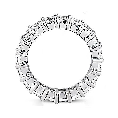 4.75 Carats Natural Diamonds Eternity Band Princess Cut Jewelry White Gold New3