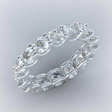 4.80 Carats Round Real Diamond Eternity Wedding Band Jewelry