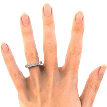 4.80 Carats Round Real Diamond Eternity Wedding Band Jewelry