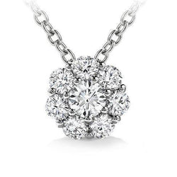 4.80 Ct Round Brilliant Prong Setting Real Diamond Pendant Solid Gold 14K