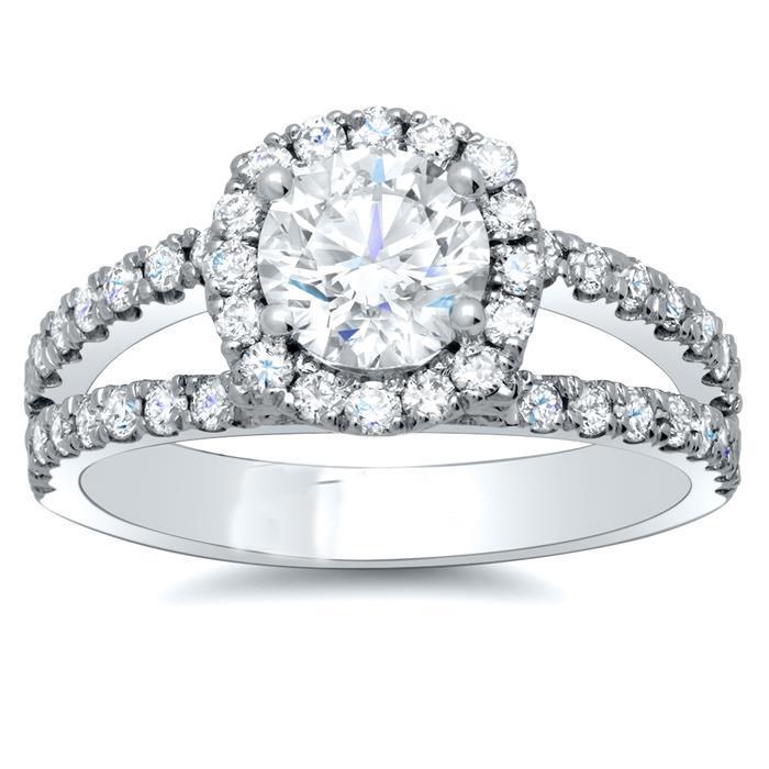 4.90 Ct Natural Diamond Engagement Ring White Gold 14K