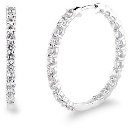 4ct Real Diamond Hoops For Sale