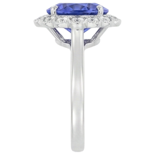 natural round tanzanite 5.00ct ring top view