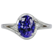 5.10 Ct Oval Cut Tanzanite Ring With Natural Earth Mined DIAMOND ( NOT LAB GROWN ) Jewellery White Gold 14K