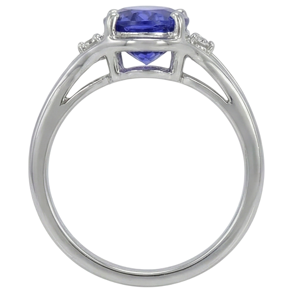 5.10 Ct Oval Cut Tanzanite Ring With Natural Earth Mined DIAMOND ( NOT LAB GROWN ) Jewellery White Gold 14K