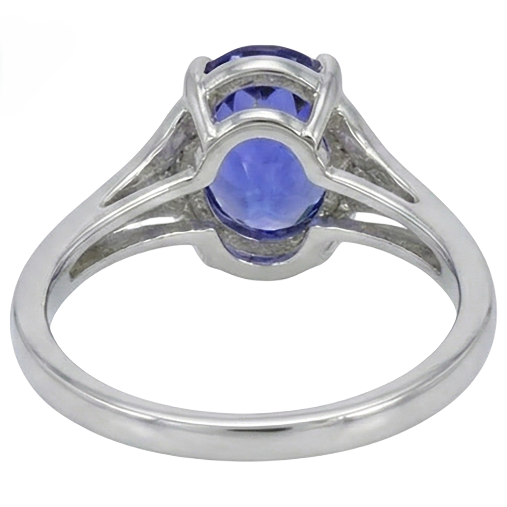 5.10 Ct Oval Cut Tanzanite Ring With Natural Earth Mined DIAMOND ( NOT LAB GROWN ) Jewellery White Gold 14K