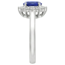 5.30 Carats Tanzanite Oval Natural Earth Mined DIAMOND ( NOT LAB GROWN )s Ring White Gold 14K New