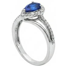 natural round sapphire 5.36ct ring profile view
