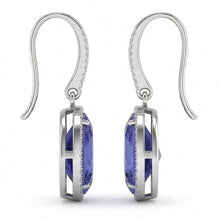 5.40 Carat Ceylon Color Sapphire IGI CERTIFIED Diamonds Dangle White Gold Earring New