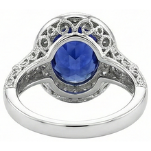 5.40 Carat Oval Tanzanite Natural Earth Mined DIAMOND ( NOT LAB GROWN ) Engagament Ring Gold White 14K