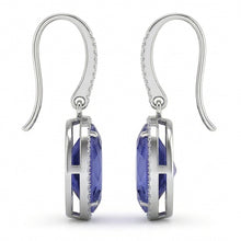 natural round sapphire 5.42ct earring top view