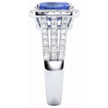natural round sapphire 5.50ct ring top view
