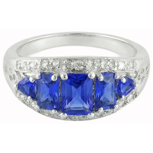 5.51 Carat Sri Lankan Sapphire Natural Earth Mined DIAMOND ( NOT LAB GROWN )s Beautiful Ring White Gold 14K