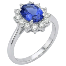 5.60 Ct Tanzanite And Natural Earth Mined Diamonds Wedding Ring White Gold 14K