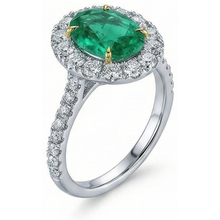 5.75 Carats Natural Earth Mined DIAMOND ( NOT LAB GROWN ) With Green Emerald Ring White Gold 14K