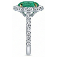 5.75 Carats Natural Earth Mined DIAMOND ( NOT LAB GROWN ) With Green Emerald Ring White Gold 14K