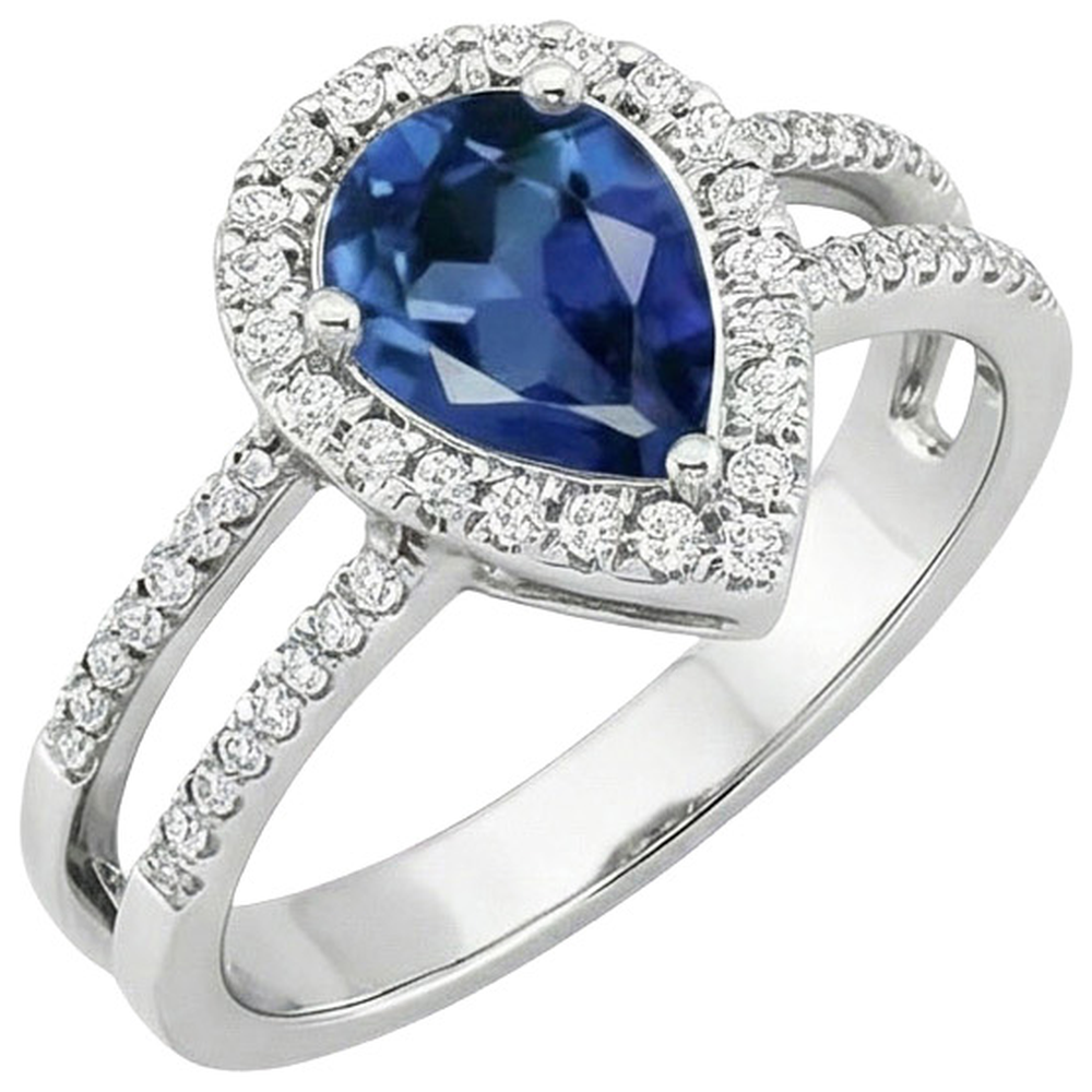 natural round sapphire 5.80ct ring close up detail