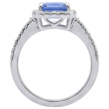 5.80 Ct Prong Set Tanzanite And Natural Earth Mined Diamonds Ring 14K White Gold