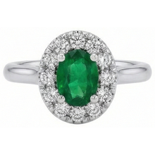 5.90 Carats Green Emerald And Natural Earth Mined Diamonds Wedding Ring White Gold 14K