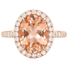 natural round morganite 5.95ct ring side angle
