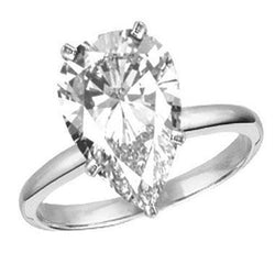 5 Carat Casual Pear Real Diamond Ring