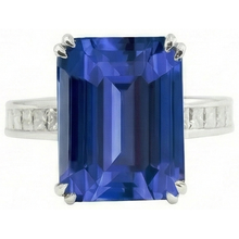 5 Carat Ceylon Emerald Sapphire Natural Earth Mined Diamond Ring