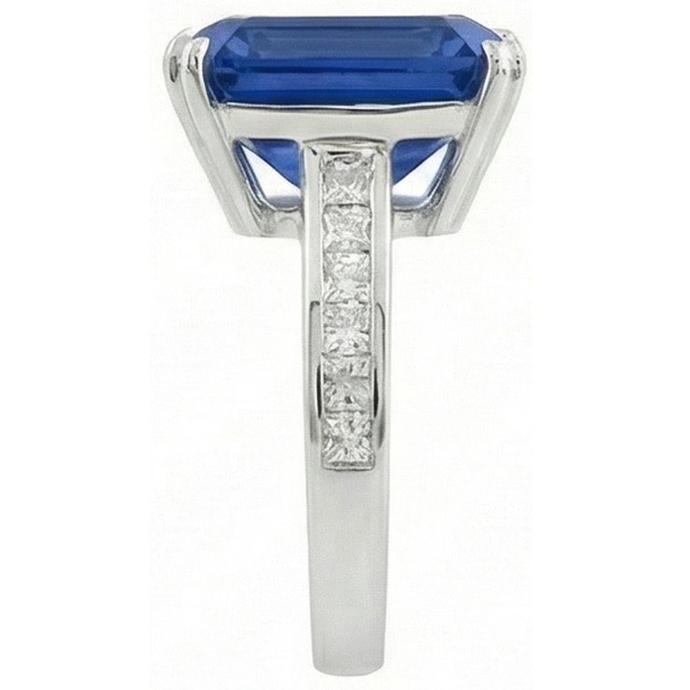 5 Carat Ceylon Emerald Sapphire Natural Earth Mined Diamond Ring