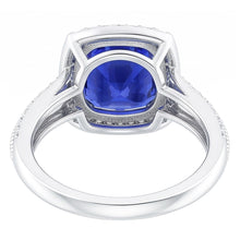 5 Carat Cushion Halo Sapphire Ring