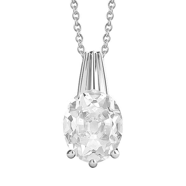 5 Carat Old Cut Real Diamond Pendant