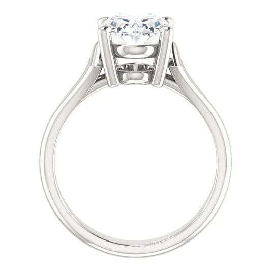 5 Carat Oval Big Natural Diamond Ring