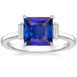 5 Carat Sapphire And Diamond Engagement Ring