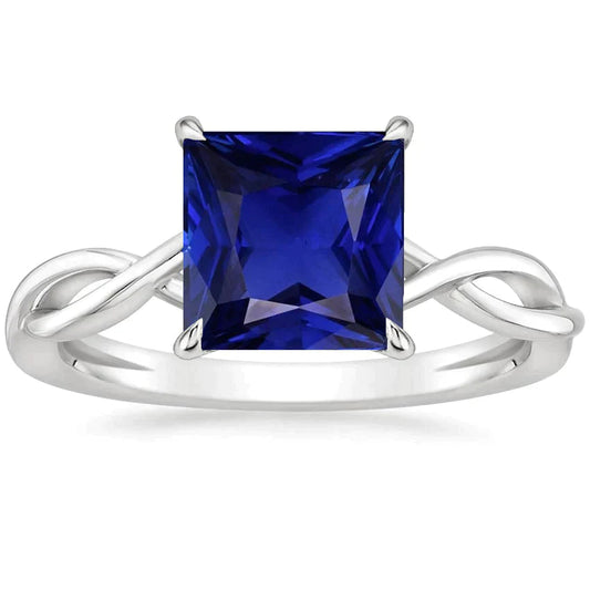 5 Carat Sapphire Engagement Solitaire Ring