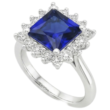 5 Carat Sapphire Halo Engagement Ring